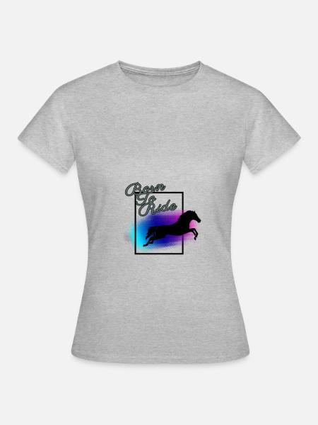 Horse - Frauen T-Shirt - Grau meliert