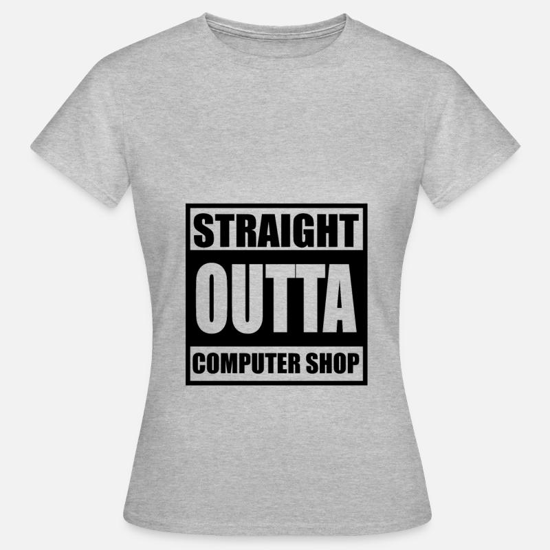 Computer - Frauen T-Shirt - Grau meliert