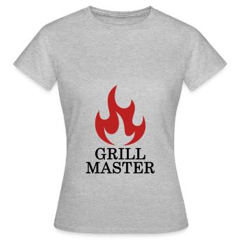 Grill Master - Grill Chef - Frauen T-Shirt - Grau meliert - Vorne - AI Model Female 172 dark (172cm)