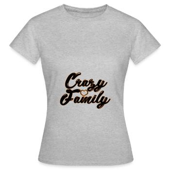 Crazy family - Women's T-Shirt - heather grey - Front - AI Model Female 172 dark (172cm)