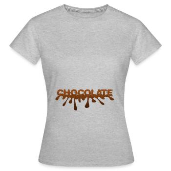 chocolate - chocolate - Women's T-Shirt - heather grey - Front - AI Model Female 172 dark (172cm)