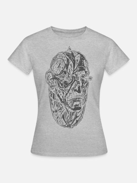 "Egg" (grau) - Frauen T-Shirt - Grau meliert