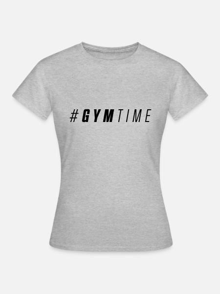 gym zeit motivation fitness - Frauen T-Shirt - Grau meliert