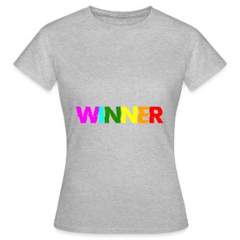 Gagnant - T-shirt Femme - gris chiné - Devant - AI Model Female 172 dark (172cm)