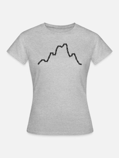 Cycling Bikelife Cyclist Roadcycling Uphill Climb - Frauen T-Shirt - Grau meliert
