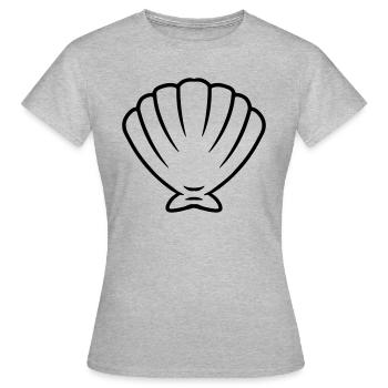 mer coquillage sea shell créatures marines idée cadeau - T-shirt Femme - gris chiné - Devant - AI Model Female 172 dark (172cm)