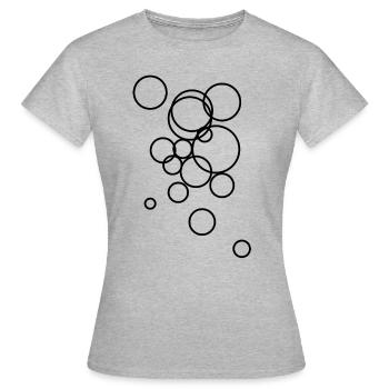 Motif de bulle abstraite - T-shirt Femme - gris chiné - Devant - AI Model Female 172 dark (172cm)