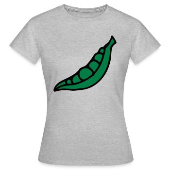 Pois pea pois - Haricot - T-shirt Femme - gris chiné - Devant - AI Model Female 172 dark (172cm)