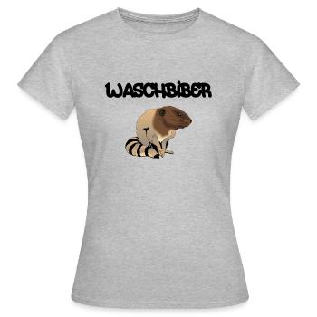 Le lavoir fable- motif - T-shirt Femme - gris chiné - Devant - AI Model Female 172 dark (172cm)
