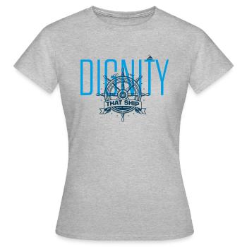 Würde, dieses Schiff - Frauen T-Shirt - Grau meliert - Vorne - AI Model Female 172 dark (172cm)