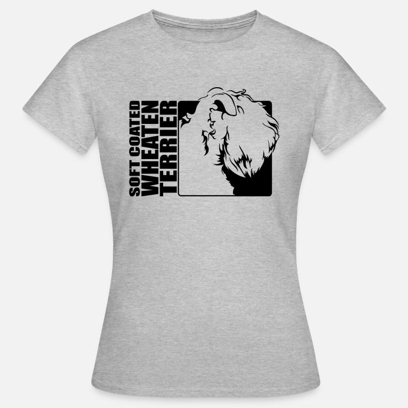 Soft Coated Wheaten Terrier Profile Dogs Wilsigns - Women's T-Shirt - heather grey
