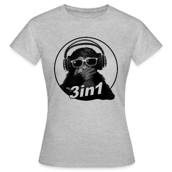 3 in 1 - black - Frauen T-Shirt - Grau meliert - Vorne - AI Model Female 172 dark (172cm)
