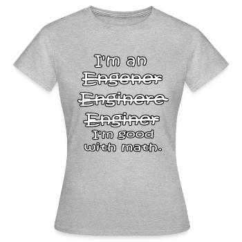 Ingenieur Mathe - Frauen T-Shirt - Grau meliert - Vorne - AI Model Female 172 dark (172cm)