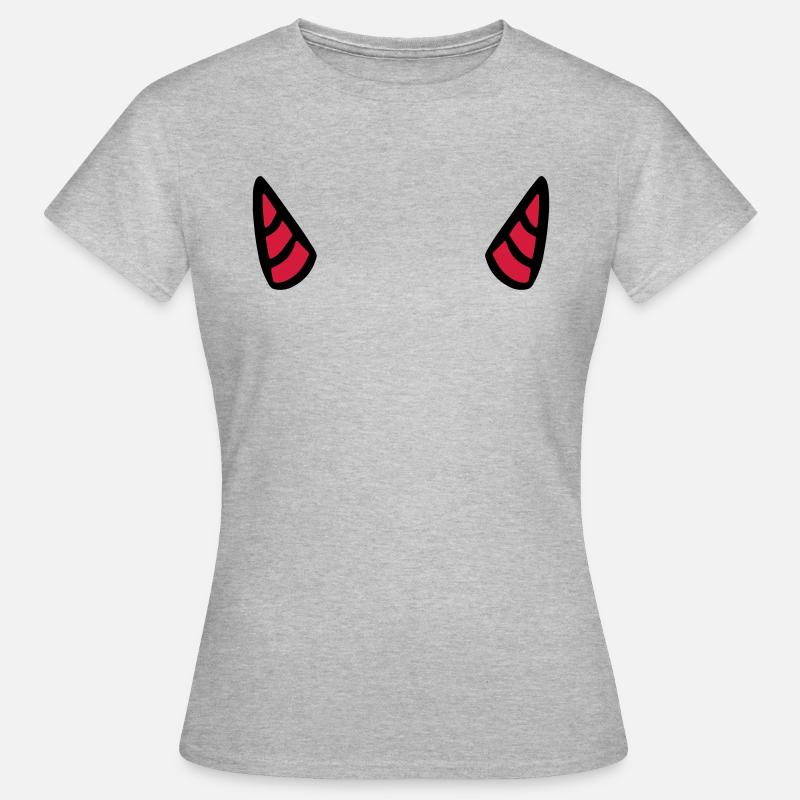 Devil's horn devil devil horn evil - Women's T-Shirt - heather grey