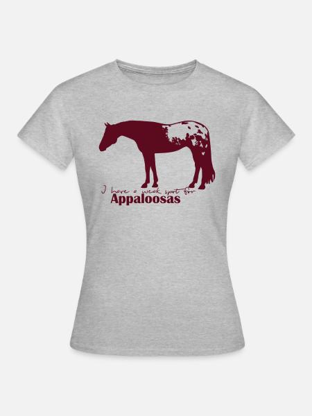 Appaloosa Design 1 - Frauen T-Shirt - Grau meliert