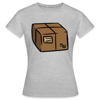 Paket Zusteller Paketbote Geschenkidee - Frauen T-Shirt - Grau meliert - Vorne - AI Model Female 172 dark (172cm)