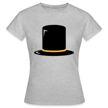 Cylinder hat - top hat - skin-de-forme - Women's T-Shirt - heather grey - Front - AI Model Female 172 dark (172cm)