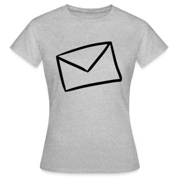 Letter Icon Message letter message Shipment - Women's T-Shirt - heather grey - Front - AI Model Female 172 dark (172cm)