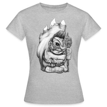 Alpine dwarf - Women's T-Shirt - heather grey - Front - AI Model Female 172 dark (172cm)