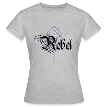 Rebel - Women's T-Shirt - heather grey - Front - AI Model Female 172 dark (172cm)