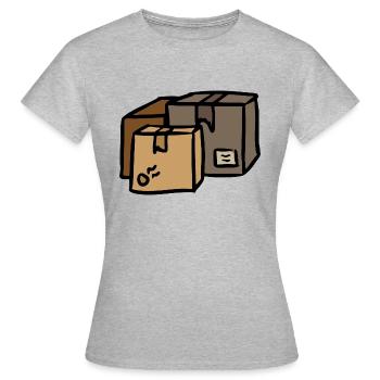 Packages Post Shipping Logistics - Women's T-Shirt - heather grey - Front - AI Model Female 172 dark (172cm)