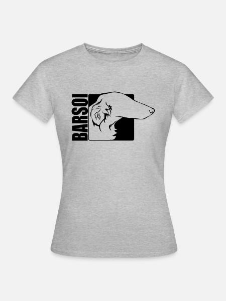 Barsoi Profil Hunde Hund Wilsigns - Frauen T-Shirt - Grau meliert