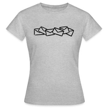 Letters Send Send Message Post - Women's T-Shirt - heather grey - Front - AI Model Female 172 dark (172cm)