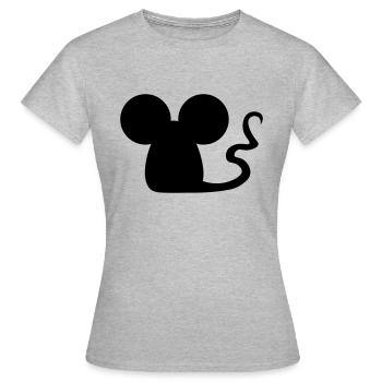 Souris / souris / little mouse / petite souris - T-shirt Femme - gris chiné - Devant - AI Model Female 172 dark (172cm)