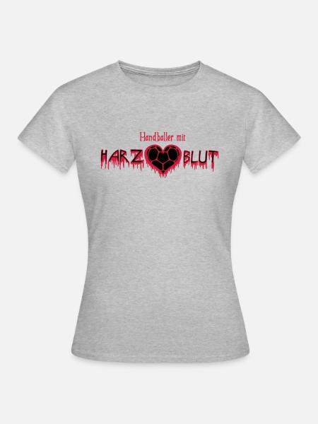 Handball Harzblut - Frauen T-Shirt - Grau meliert