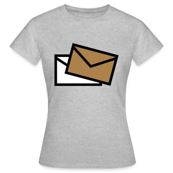 Post - Mail - poste / Brief - letter - lettre - Women's T-Shirt - heather grey - Front - AI Model Female 172 dark (172cm)