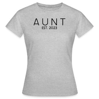 2023 Battement de cœur pour la future tante - T-shirt Femme - gris chiné - Devant - AI Model Female 172 dark (172cm)