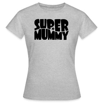 Super Mummy for the best mom in comic style - Women's T-Shirt - heather grey - Front - AI Model Female 172 dark (172cm)