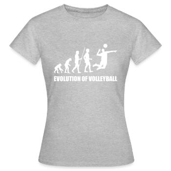 Evolution of volleyball - Women's T-Shirt - heather grey - Front - AI Model Female 172 dark (172cm)