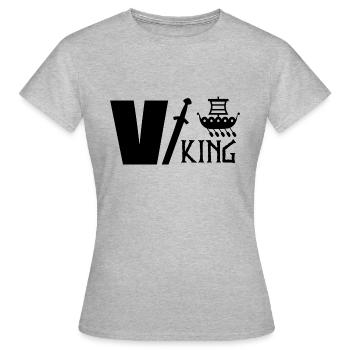 Viking - T-shirt Femme - gris chiné - Devant - AI Model Female 172 dark (172cm)