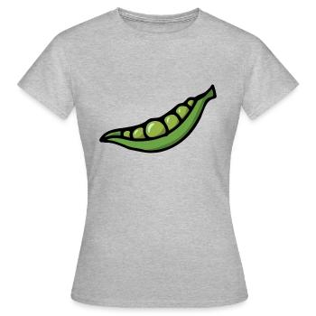 Peas Pois pois - Haricot vert - T-shirt Femme - gris chiné - Devant - AI Model Female 172 dark (172cm)