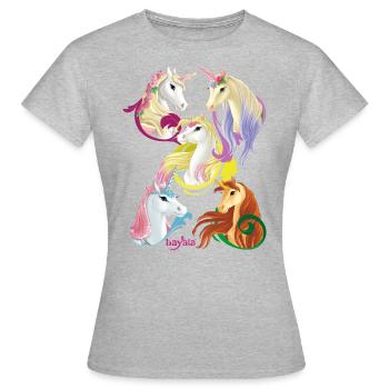 Schleich bayala licornes et chevaux pegas - T-shirt Femme - gris chiné - Devant - AI Model Female 172 dark (172cm)