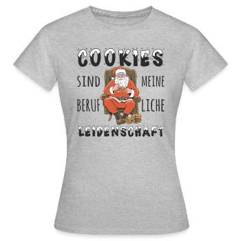 Lustig Datenschützer berufliche Cookies - Frauen T-Shirt - Grau meliert - Vorne - AI Model Female 172 dark (172cm)
