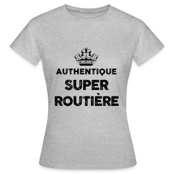 Super routière poids lourds - T-shirt Femme - gris chiné - Devant - AI Model Female 172 dark (172cm)