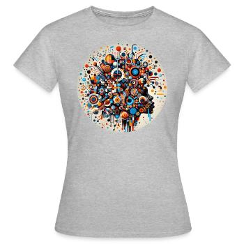 Afro-Chromatic Fusion Style - Women's T-Shirt - heather grey - Front - AI Model Female 172 dark (172cm)
