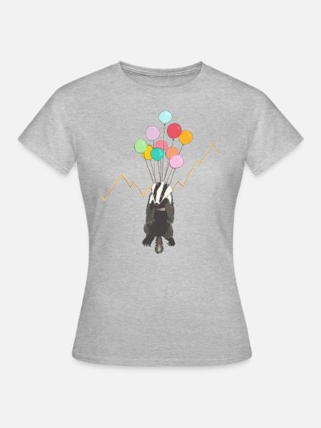 Der Dachs steigt (Dax-Dachs) - Frauen T-Shirt - Grau meliert