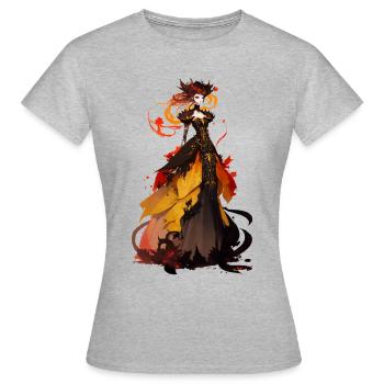 Drachen 1 - Frauen T-Shirt - Grau meliert - Vorne - AI Model Female 172 dark (172cm)