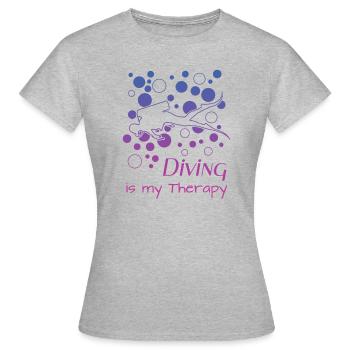 Diving diving - Frauen T-Shirt - Grau meliert - Vorne - AI Model Female 172 dark (172cm)