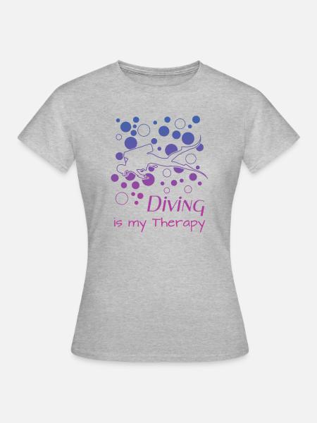 diving - Frauen T-Shirt - Grau meliert