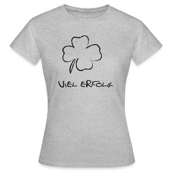 Trèfle succès - T-shirt Femme - gris chiné - Devant - AI Model Female 172 dark (172cm)