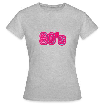 Enfant des années 80 né dans les années 80 à plus de 30 ans - T-shirt Femme - gris chiné - Devant - AI Model Female 172 dark (172cm)