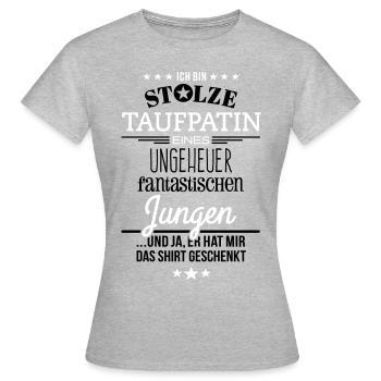 Ungeheuer fantastischer Junge - Patin / Shirt - Frauen T-Shirt - Grau meliert - Vorne - AI Model Female 172 dark (172cm)