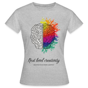 Créativité de niveau supérieur - T-shirt Femme - gris chiné - Devant - AI Model Female 172 dark (172cm)