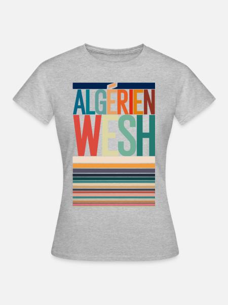 Algerier wesh - Frauen T-Shirt - Grau meliert