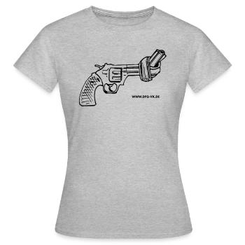 NON-VIOLENCE (noir) - T-shirt Femme - gris chiné - Devant - AI Model Female 172 dark (172cm)