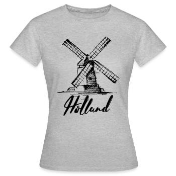 Holland - Frauen T-Shirt - Grau meliert - Vorne - AI Model Female 172 dark (172cm)